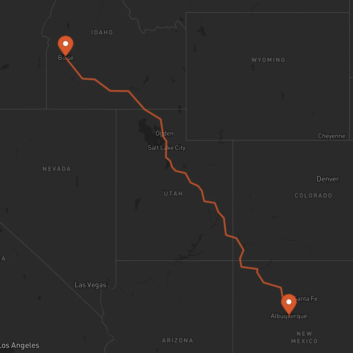 Ruta Albuquerque - Boise