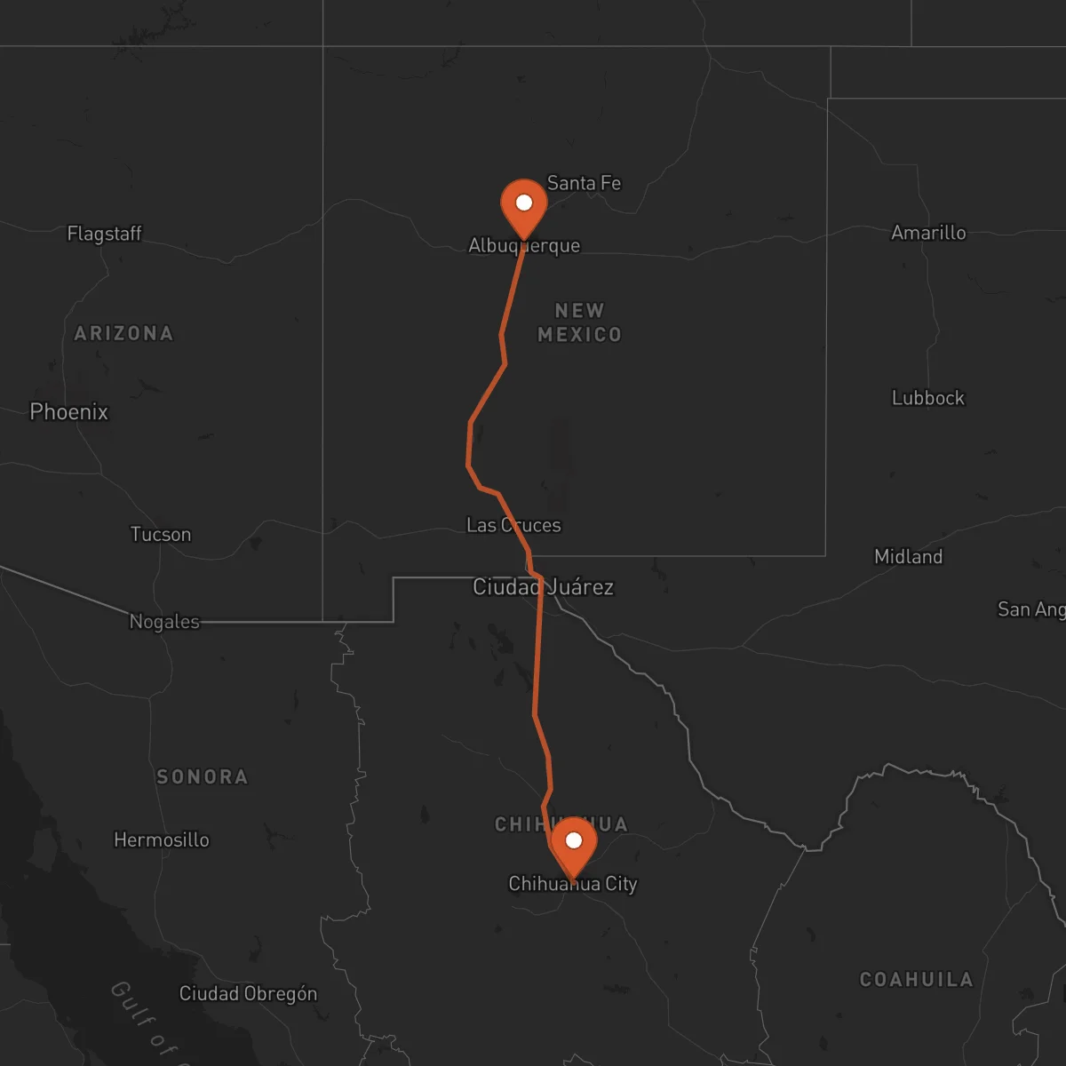 Ruta Chihuahua - Albuquerque