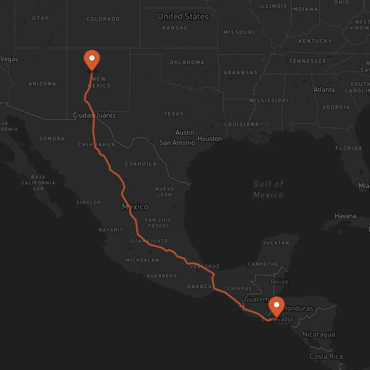 Ruta Albuquerque - Cojutepeque