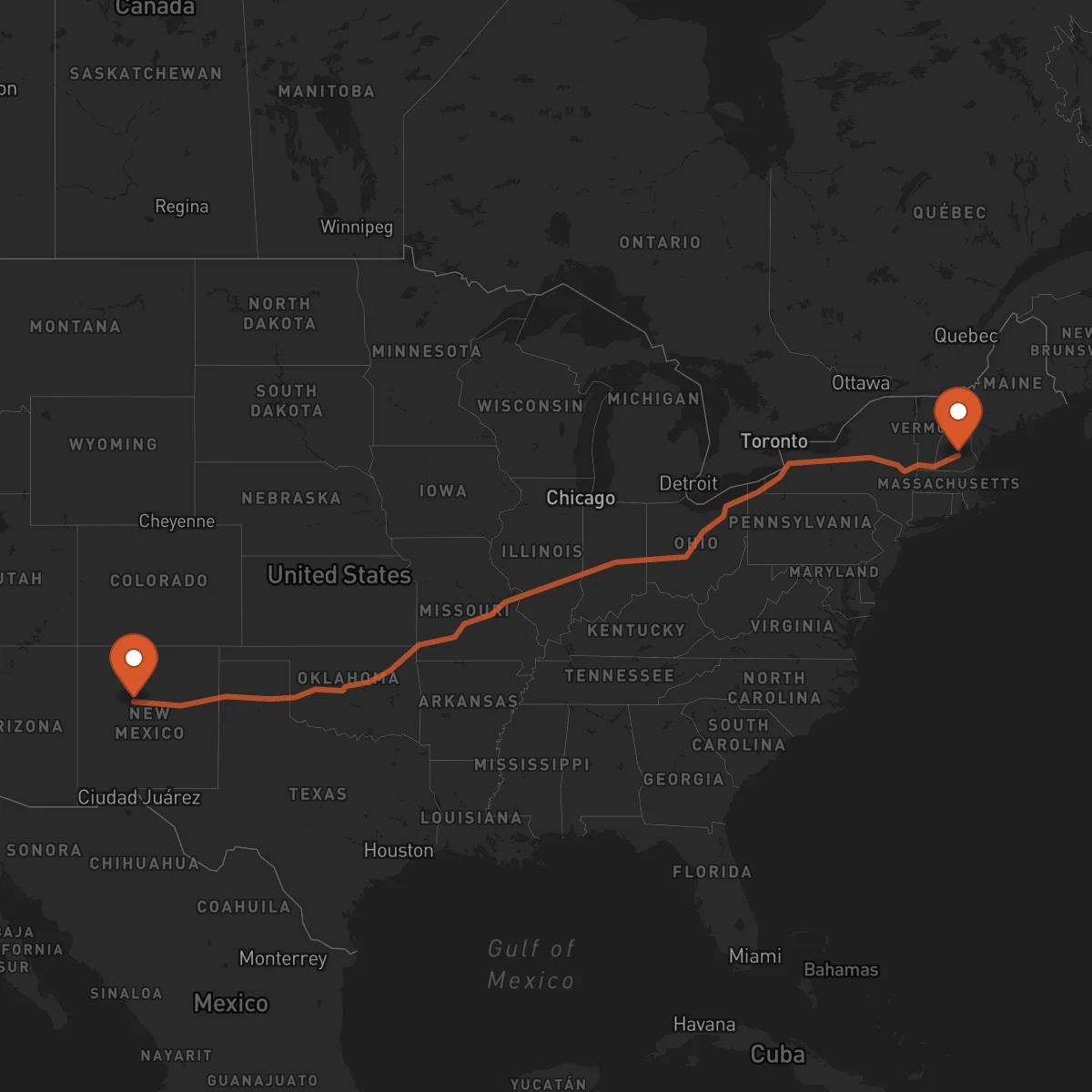 Ruta Albuquerque - Concord