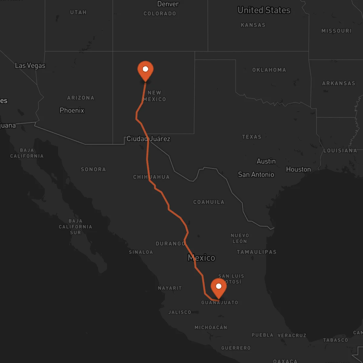 Ruta Albuquerque - Guanajuato