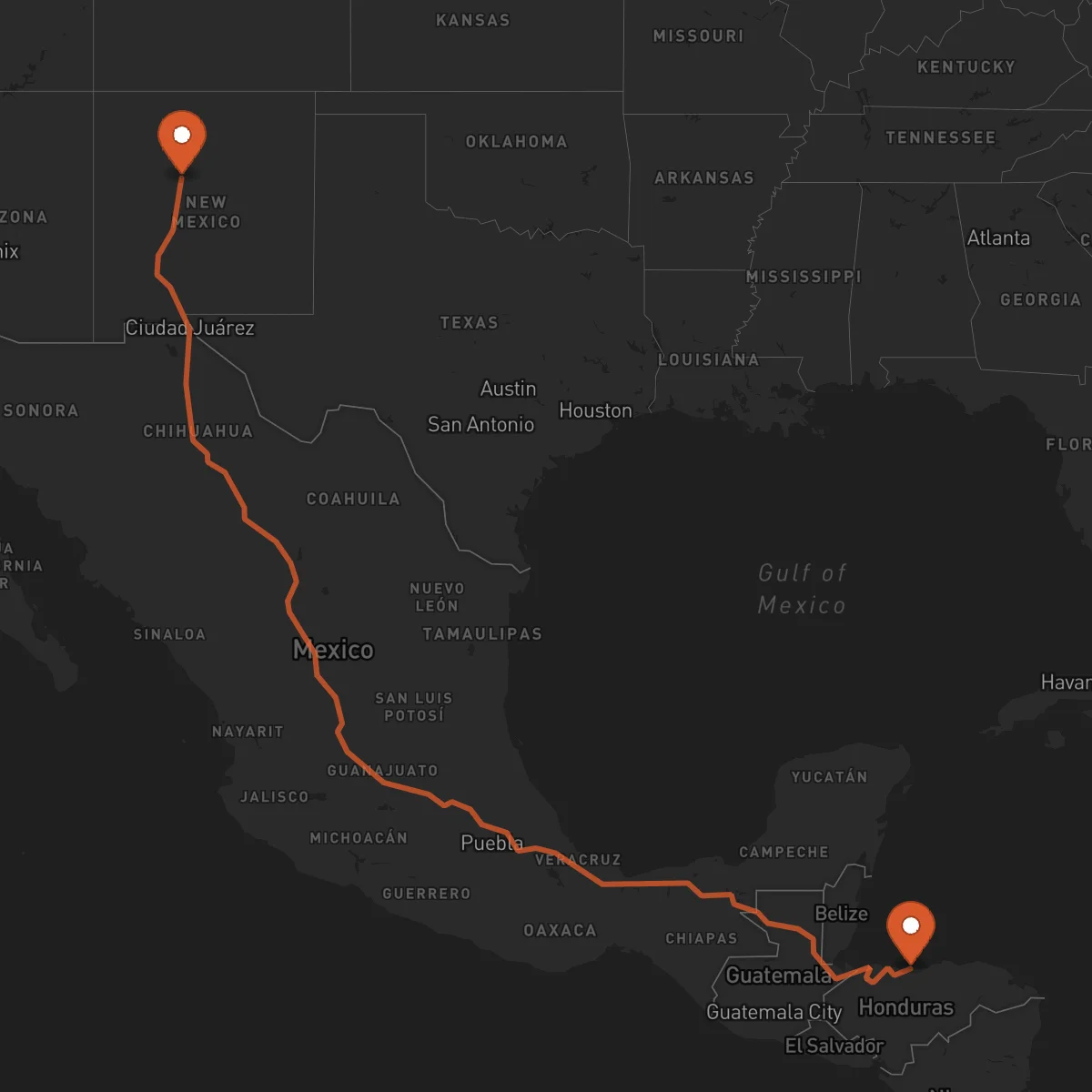Ruta La Ceiba - Albuquerque