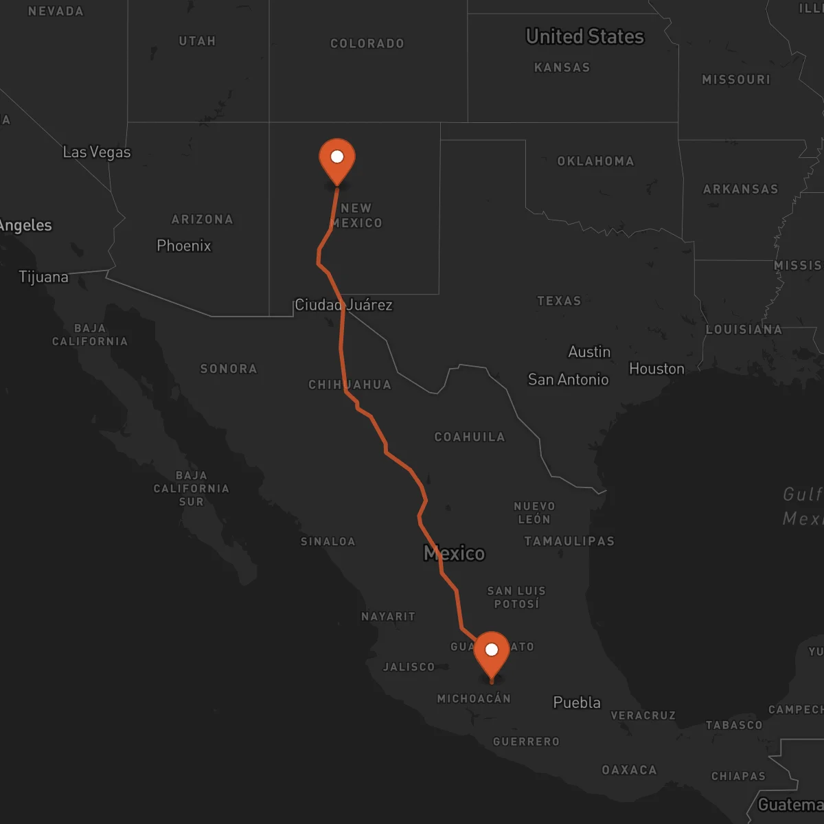 Ruta Morelia - Albuquerque
