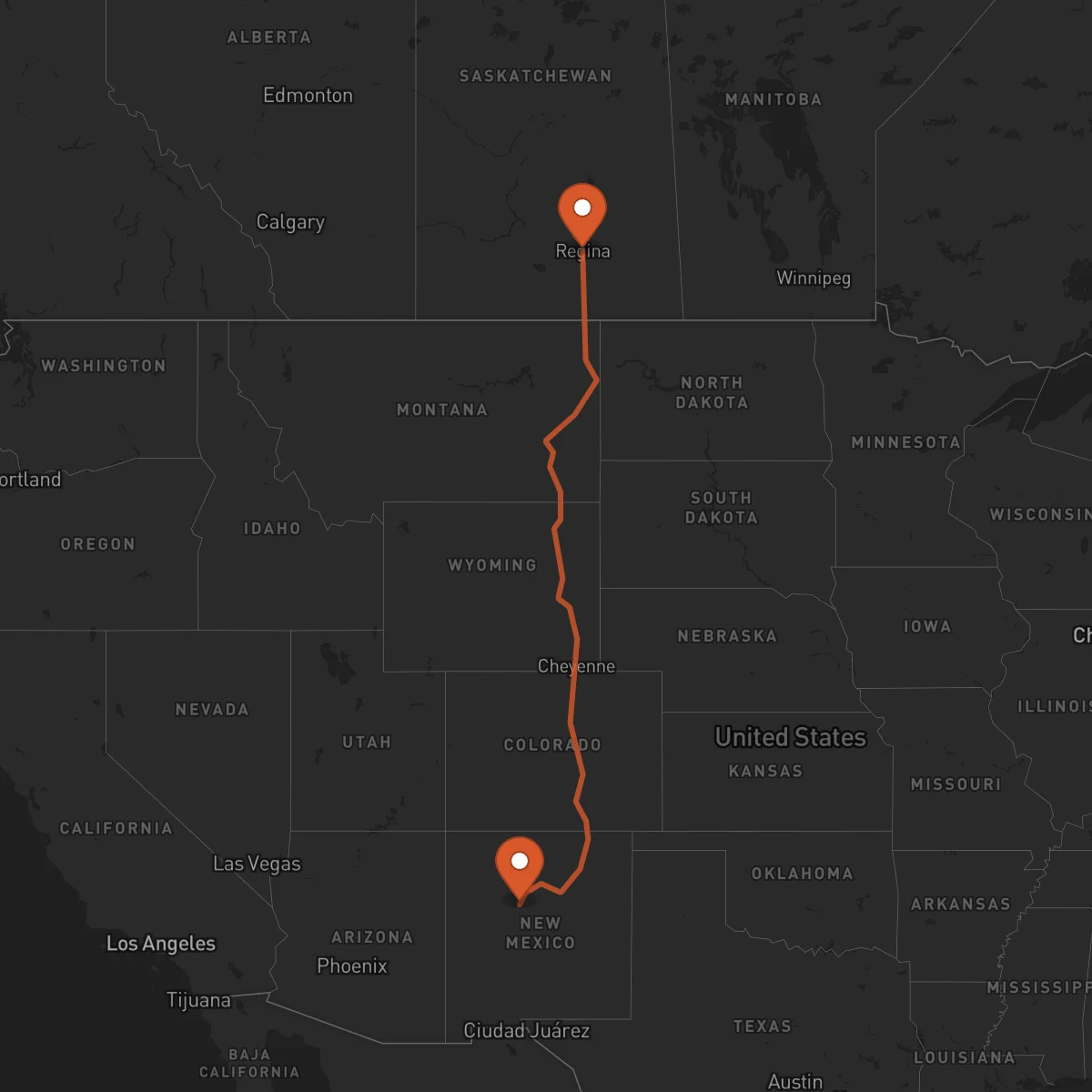 Ruta Albuquerque - Regina