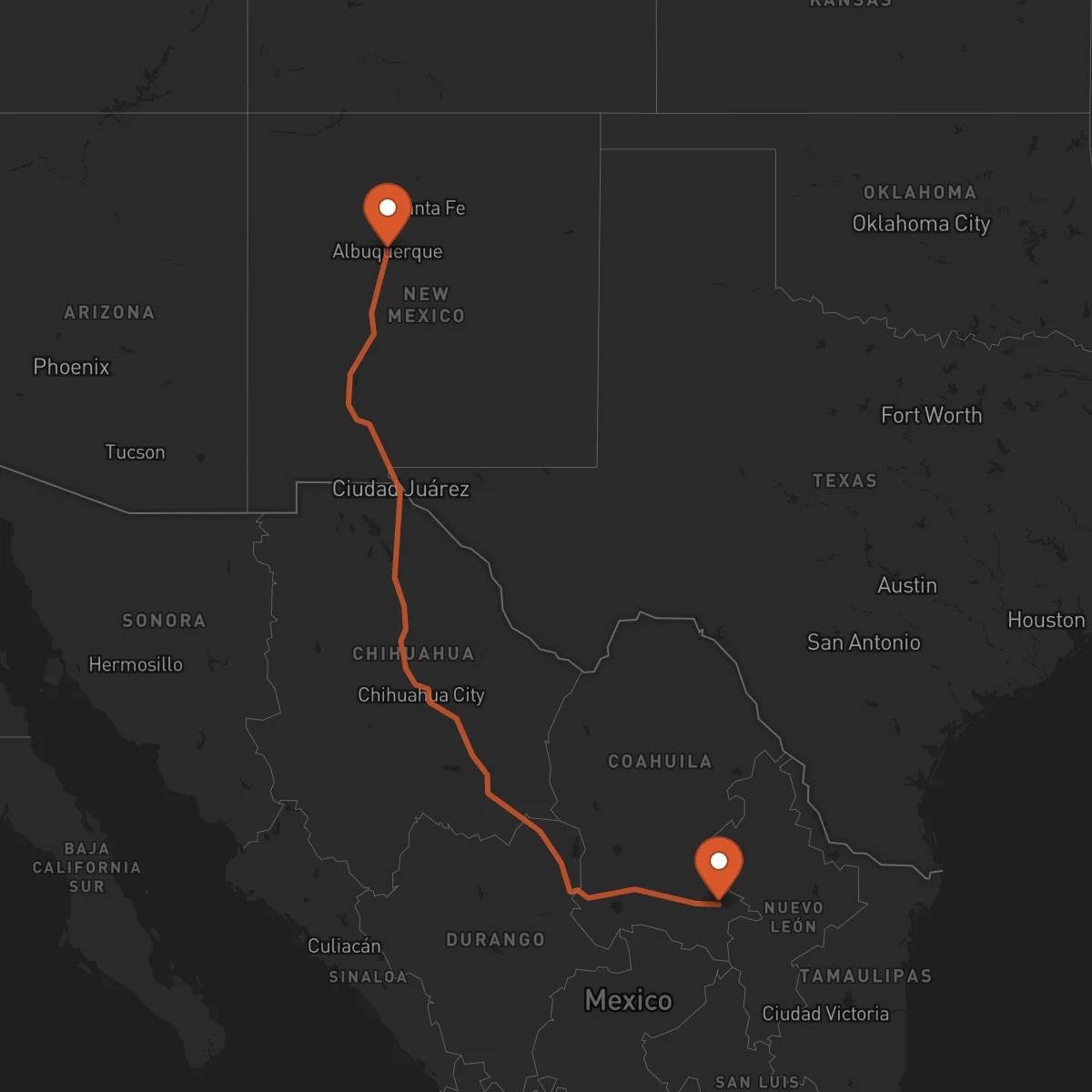 Ruta Albuquerque - Saltillo