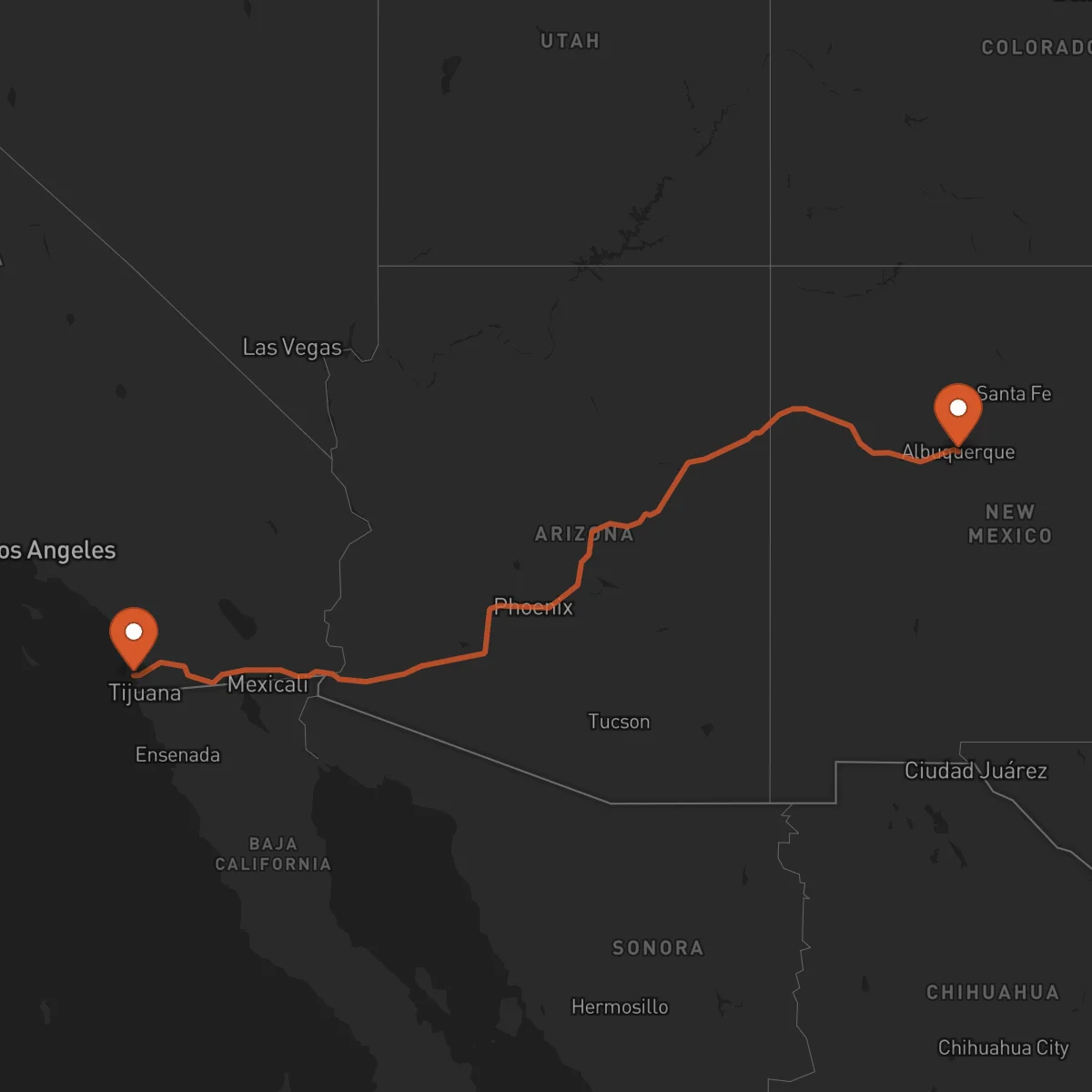 Ruta Albuquerque - San Diego