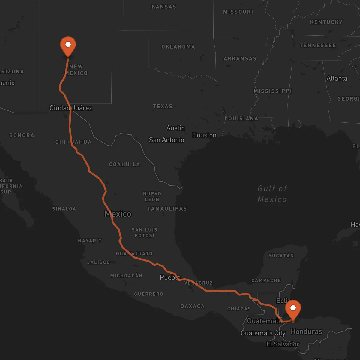 Ruta Albuquerque - San Pedro Sula