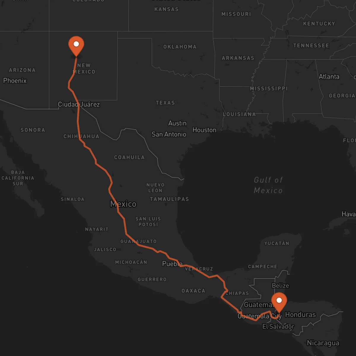 Ruta Santa Rosa de Copán - Albuquerque