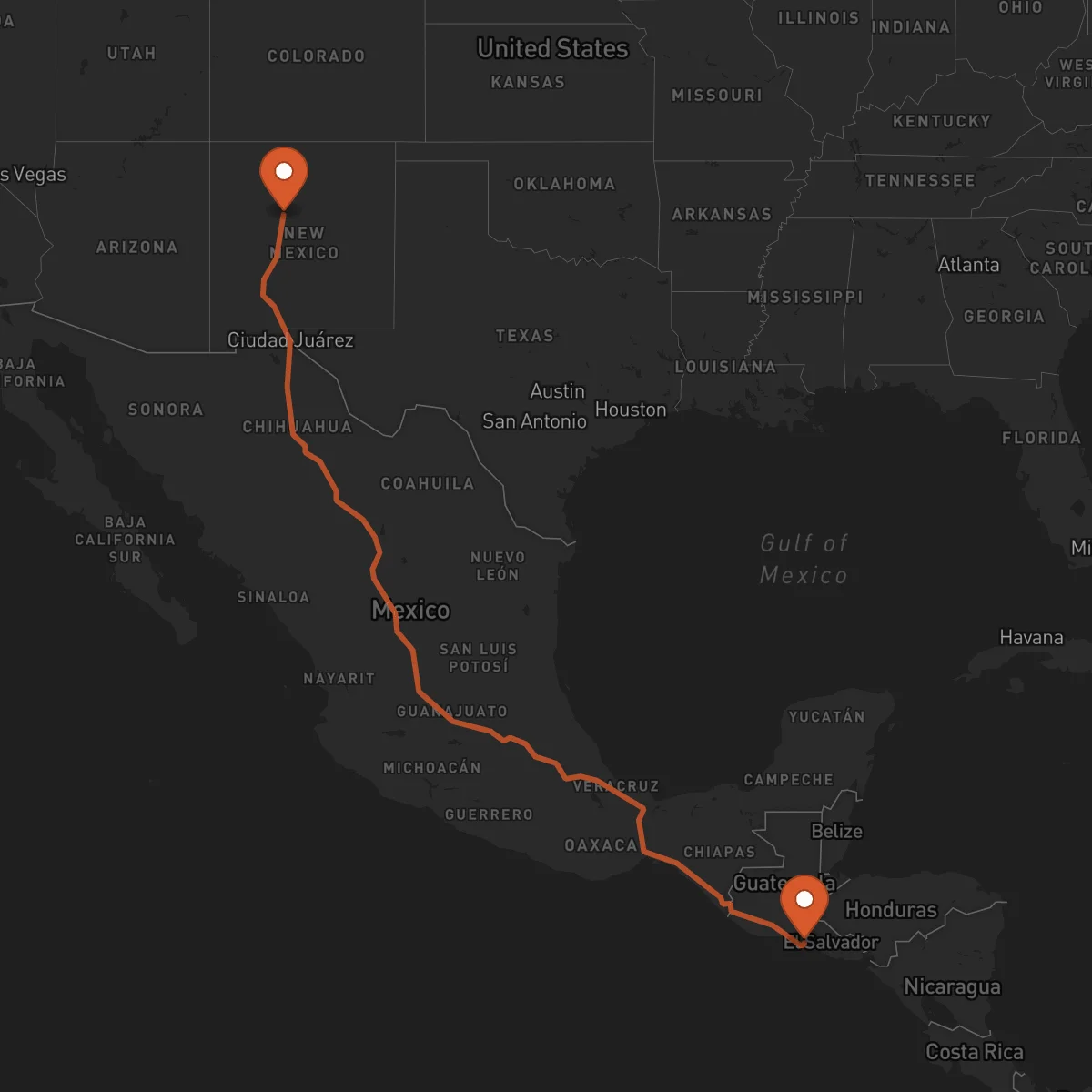 Ruta Sonsonate - Albuquerque