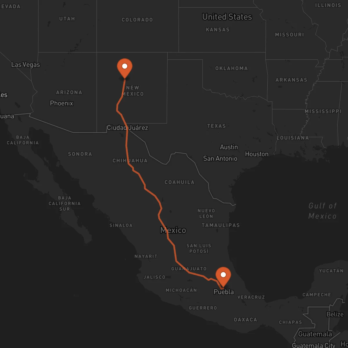 Ruta Albuquerque - Tlaxcala de Xicohténcatl