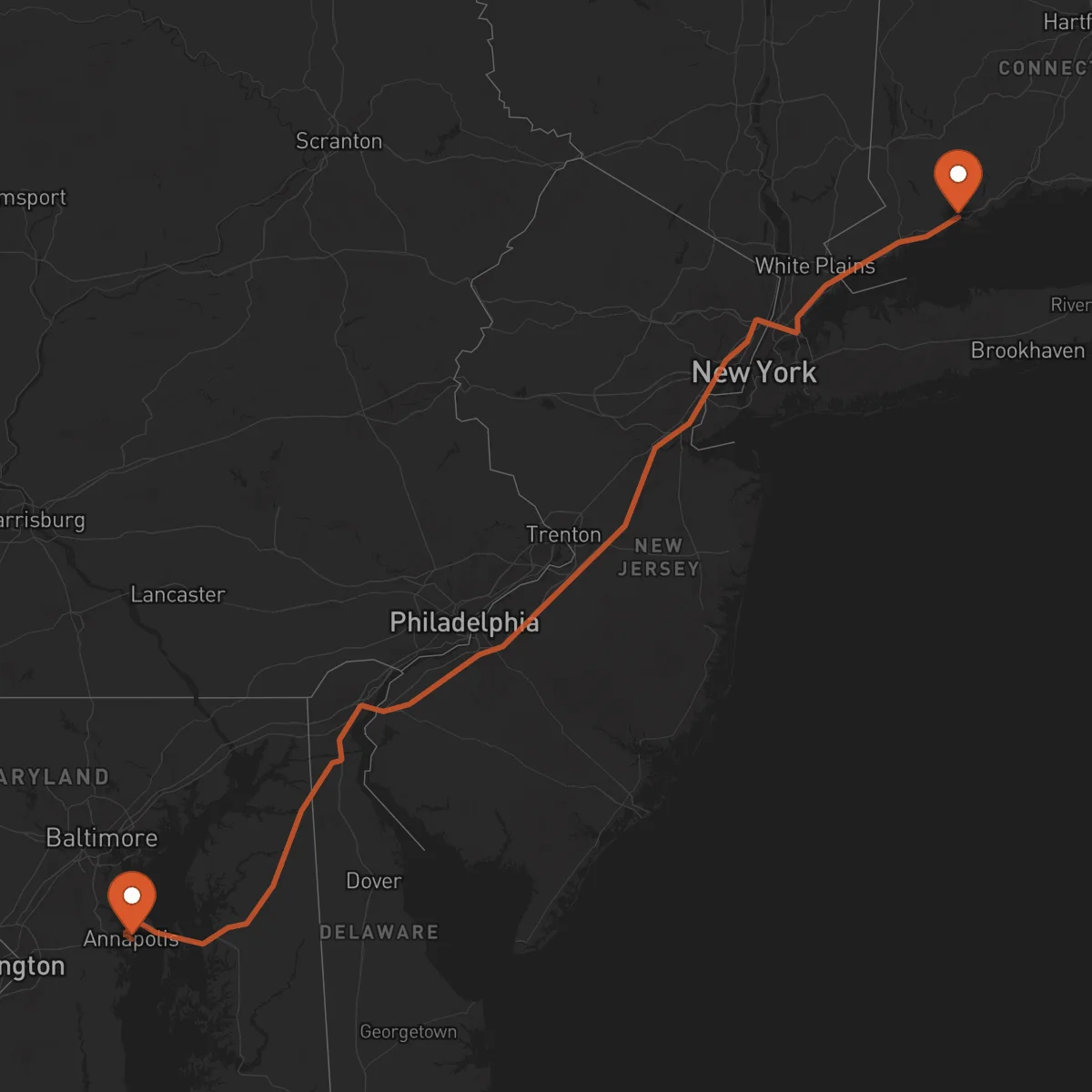 Ruta Annapolis - Bridgeport