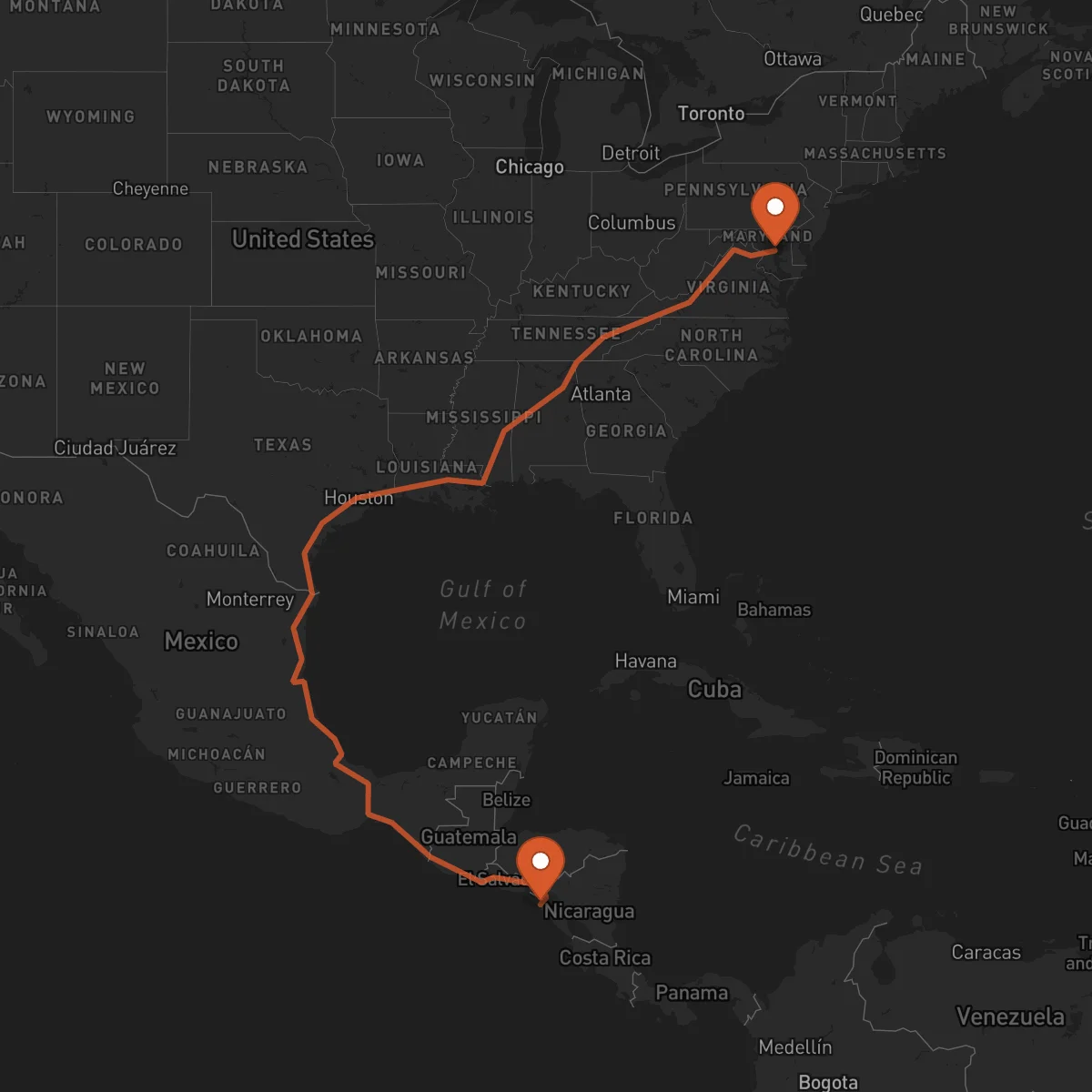 Ruta Annapolis - Chinandega