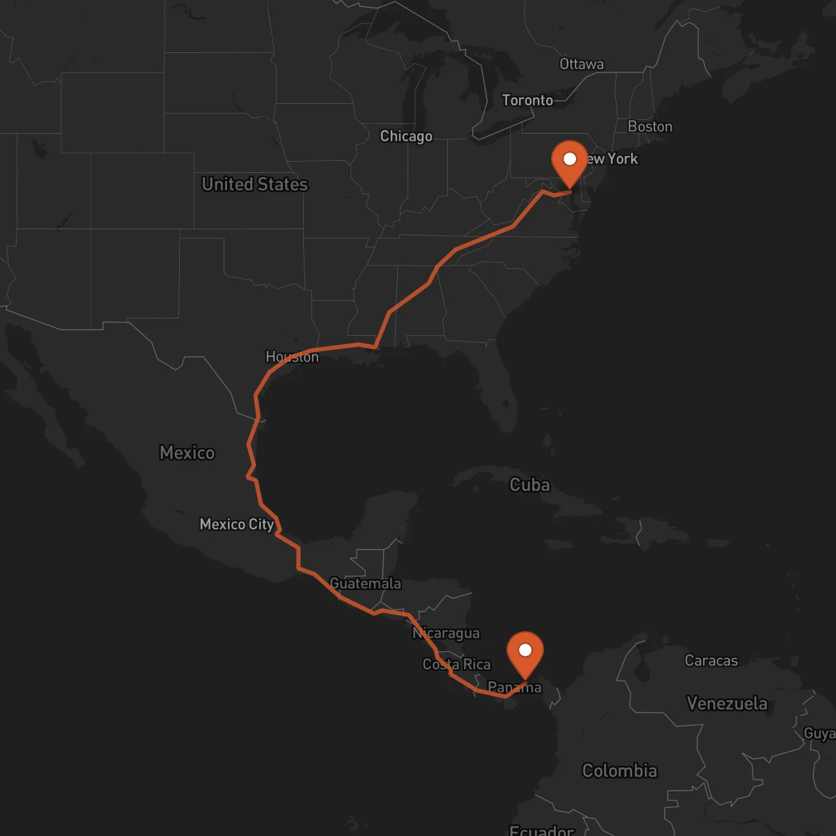 Ruta Ciudad de Panamá - Annapolis