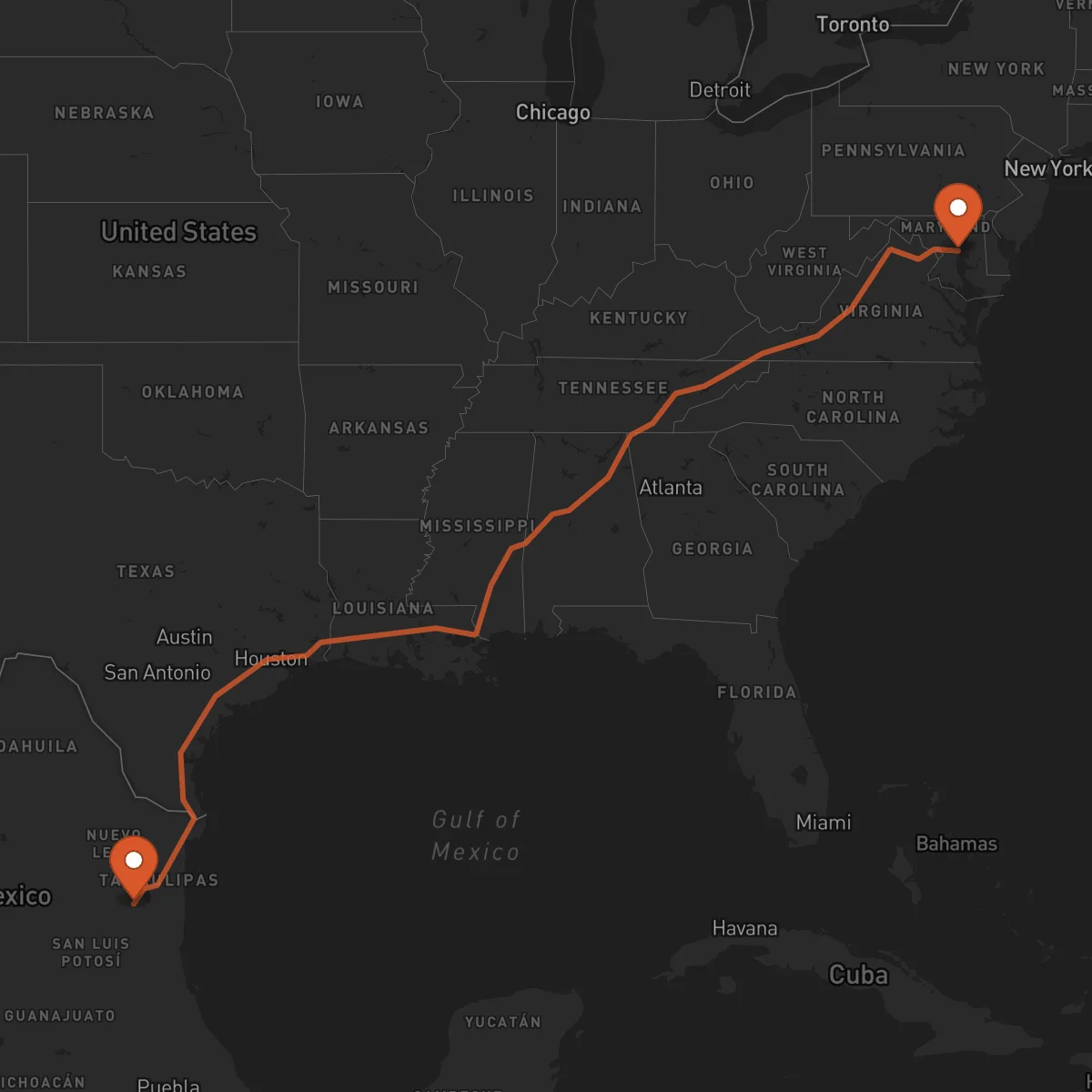 Ruta Ciudad Victoria - Annapolis