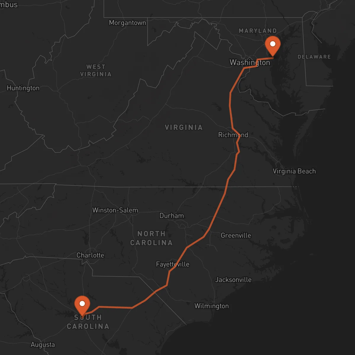 Ruta Columbia - Annapolis