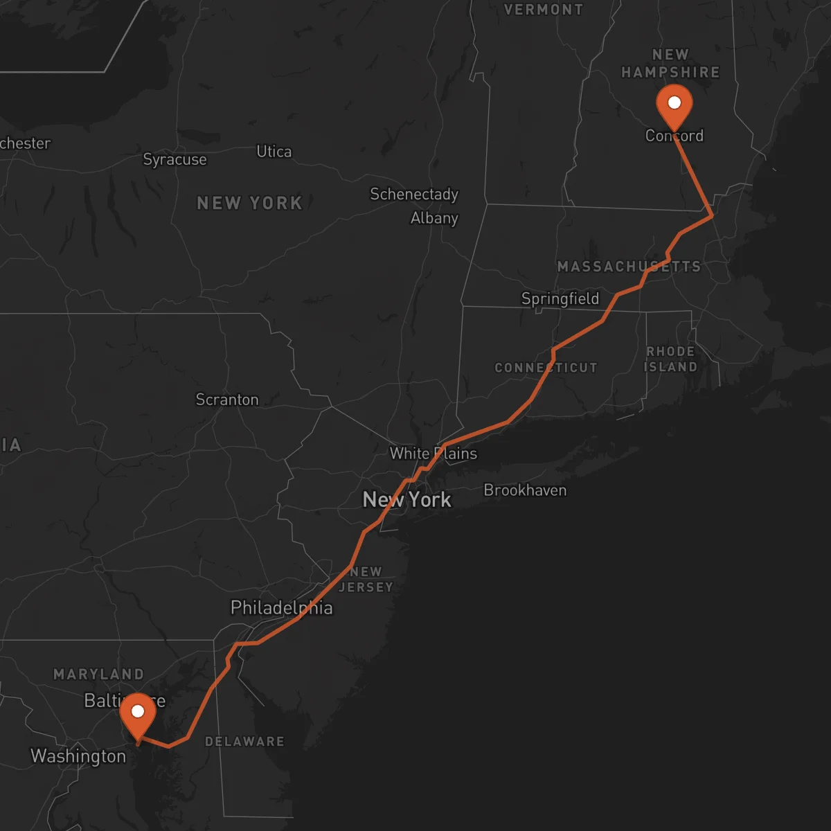 Ruta Annapolis - Concord