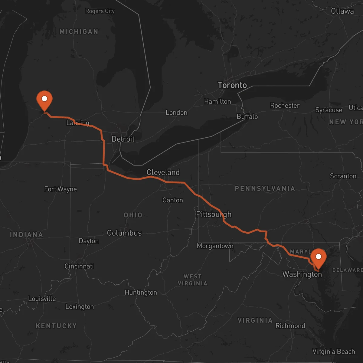 Ruta Grand Rapids - Annapolis