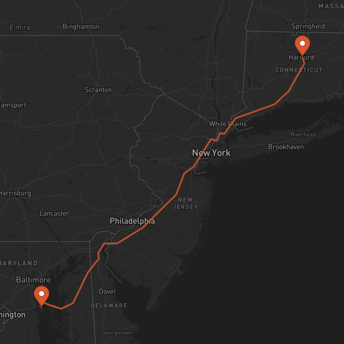 Ruta Annapolis - Hartford
