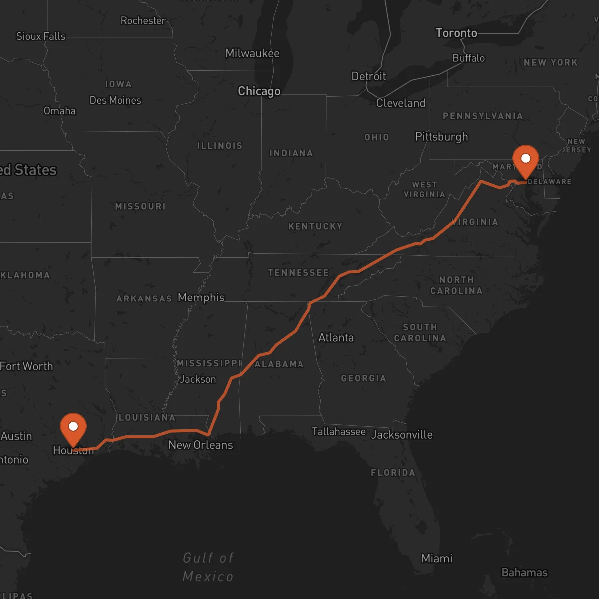 Ruta Houston - Annapolis