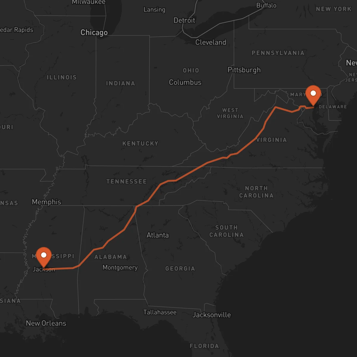 Ruta Annapolis - Jackson