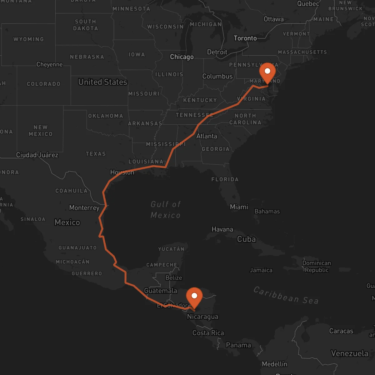 Ruta Annapolis - Jinotega
