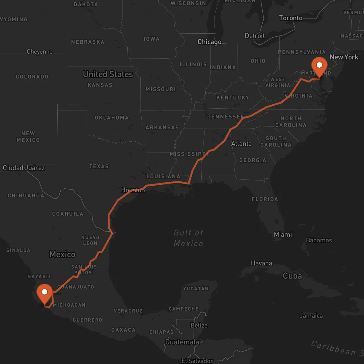 Ruta Manzanillo - Annapolis