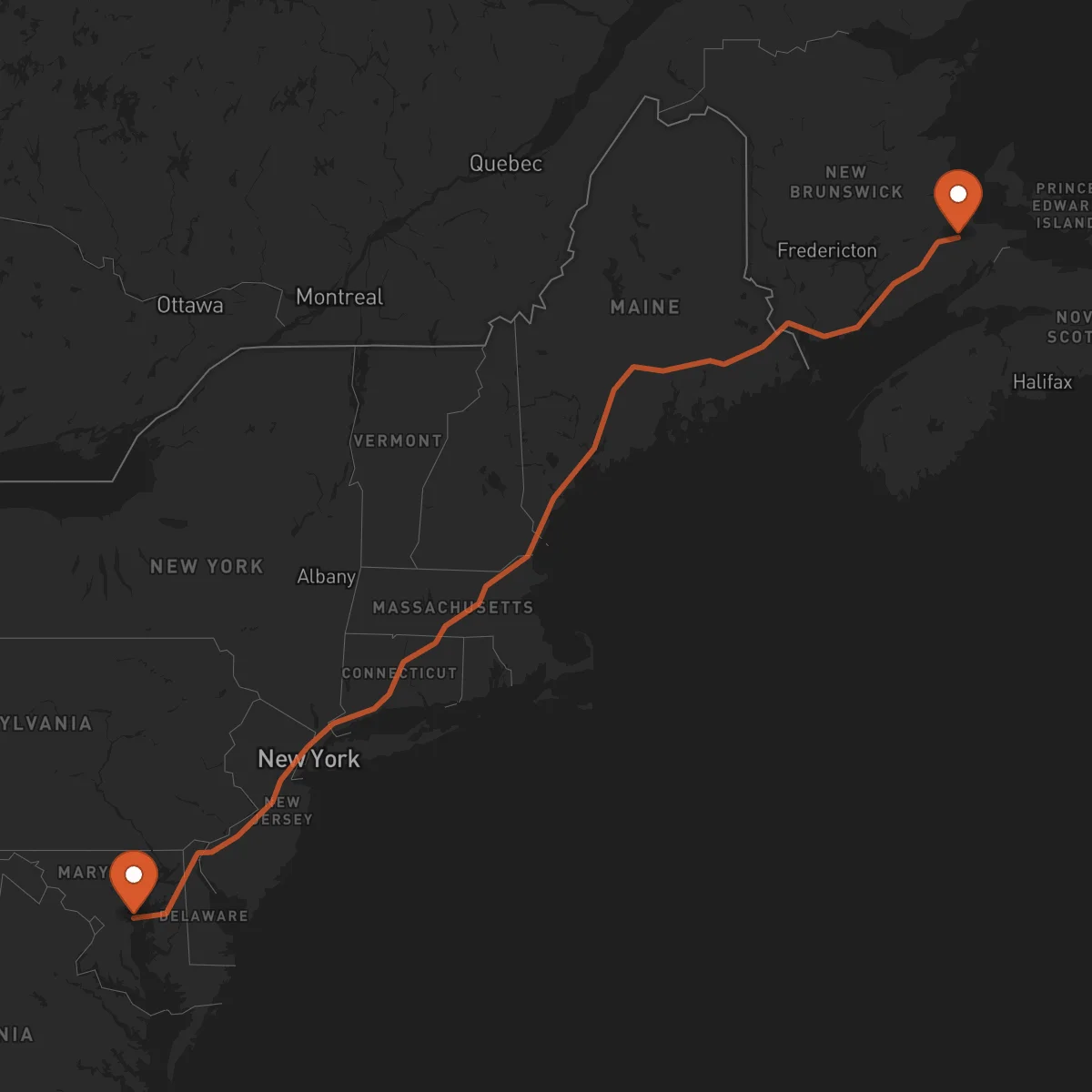 Ruta Annapolis - Moncton