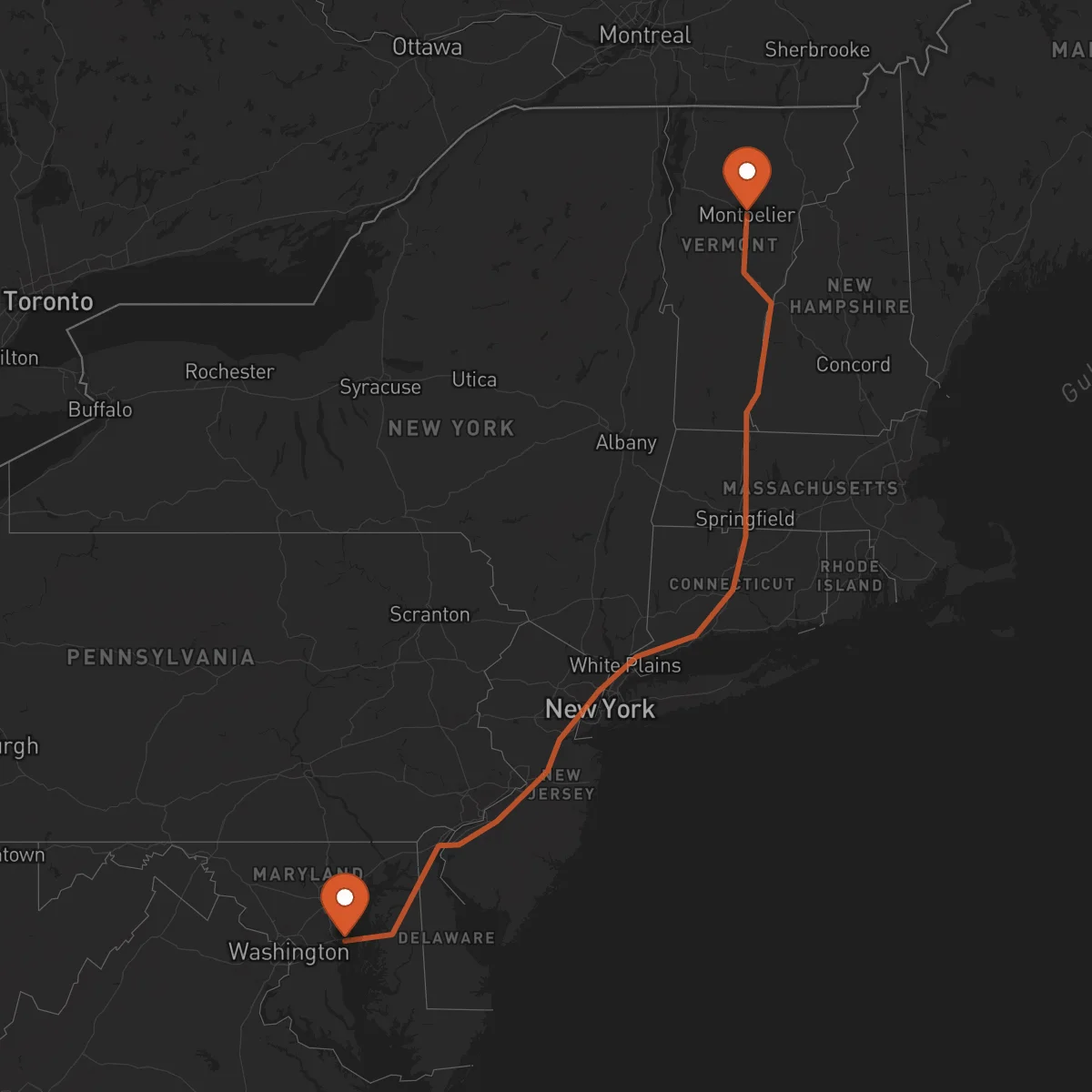 Ruta Annapolis - Montpelier