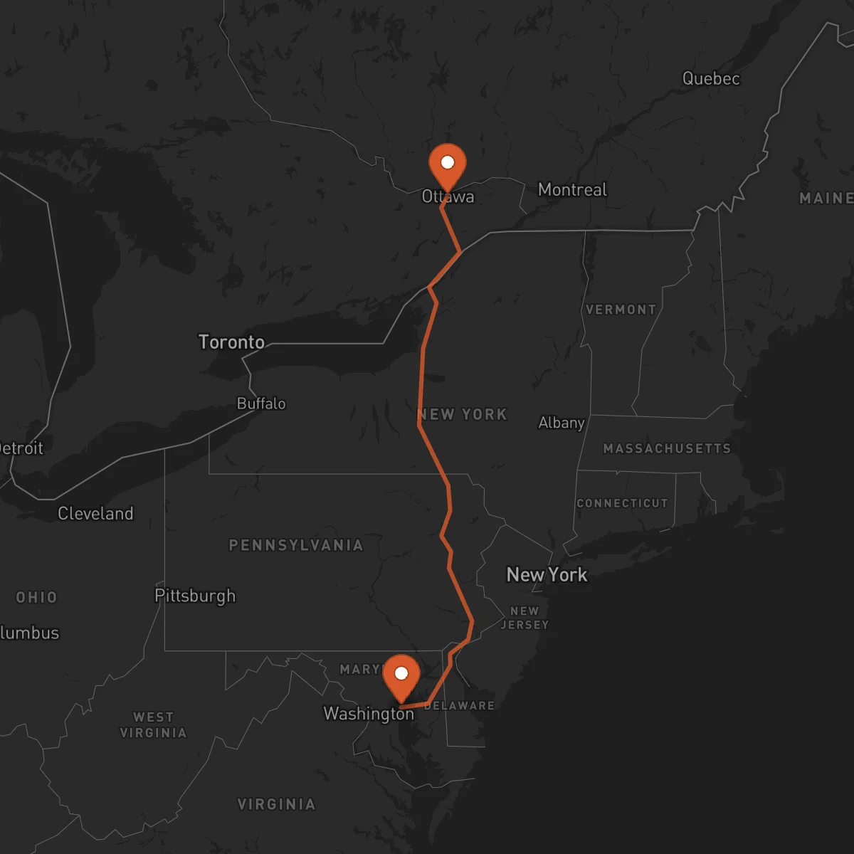 Ruta Annapolis - Ottawa