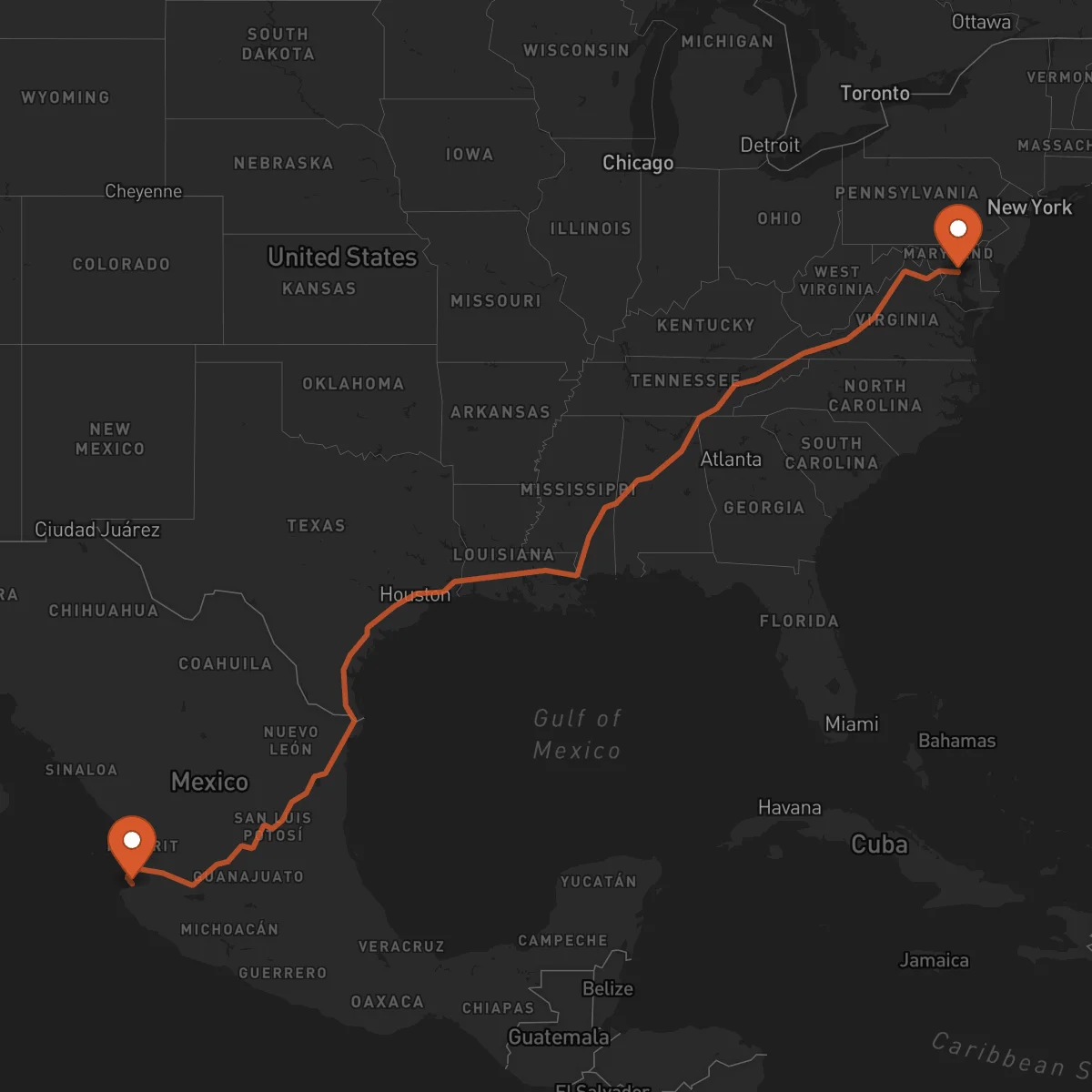 Ruta Annapolis - Puerto Vallarta