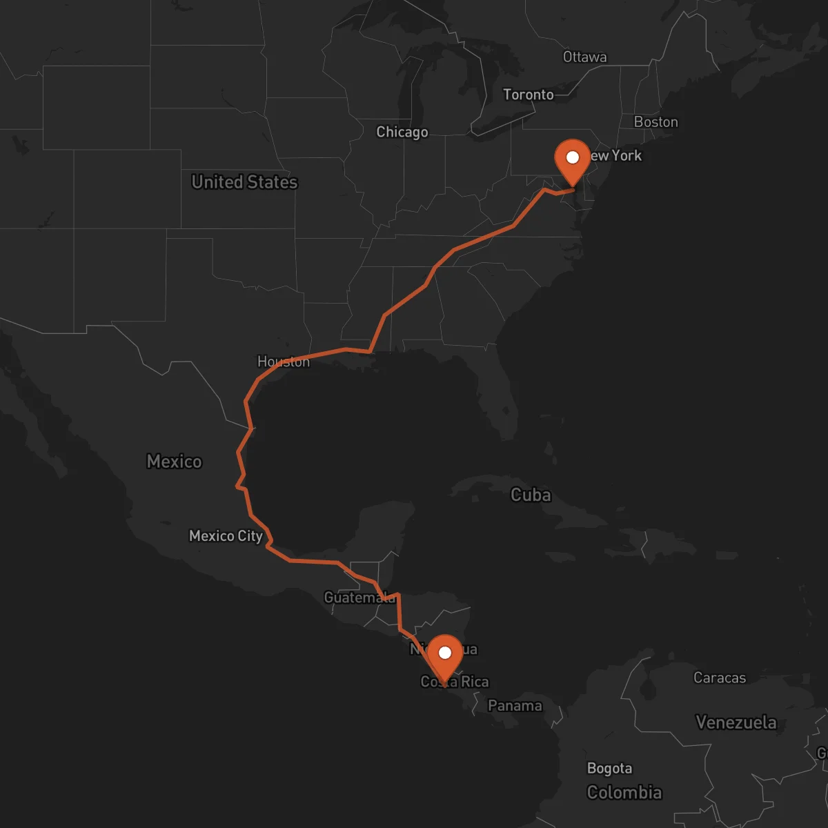 Ruta Annapolis - Puntarenas