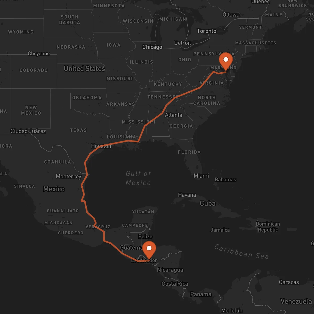 Ruta San Francisco Gotera - Annapolis