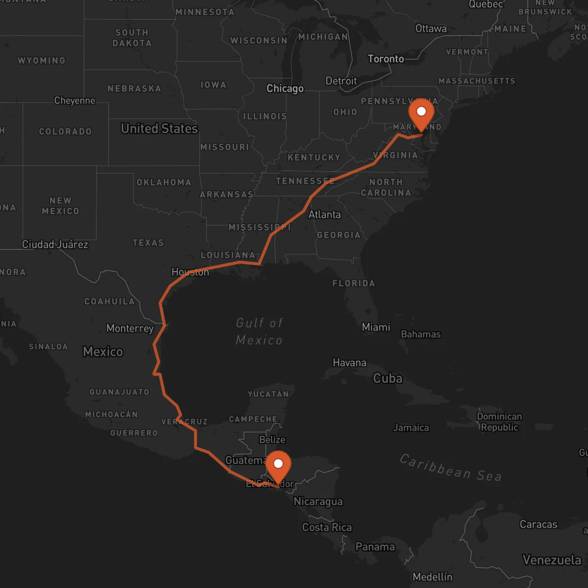 Ruta Annapolis - San Miguel