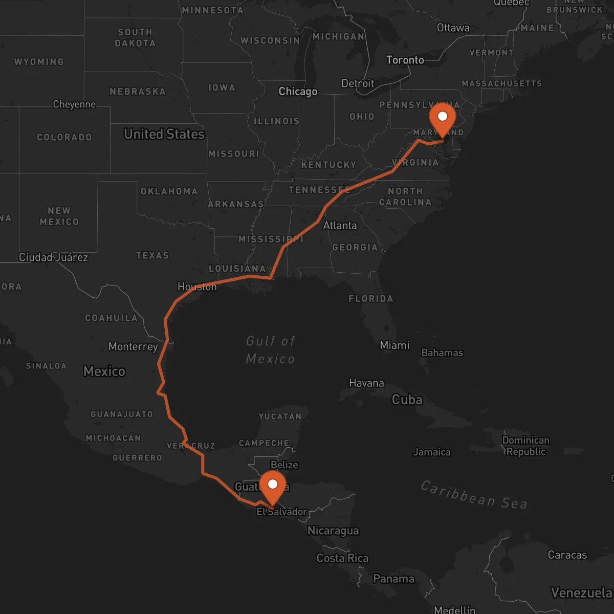 Ruta Annapolis - Santa Ana