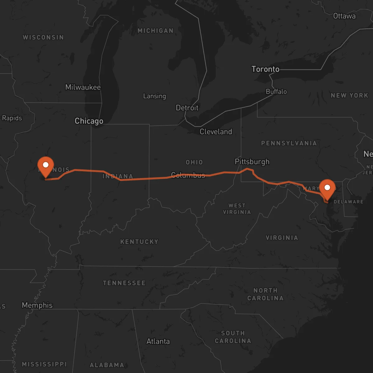 Ruta Annapolis - Springfield