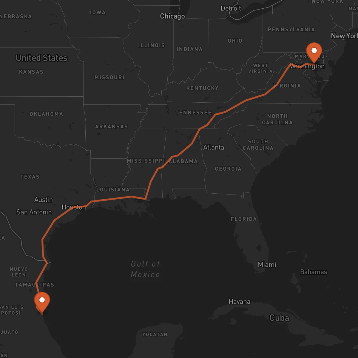 Ruta Tampico - Annapolis