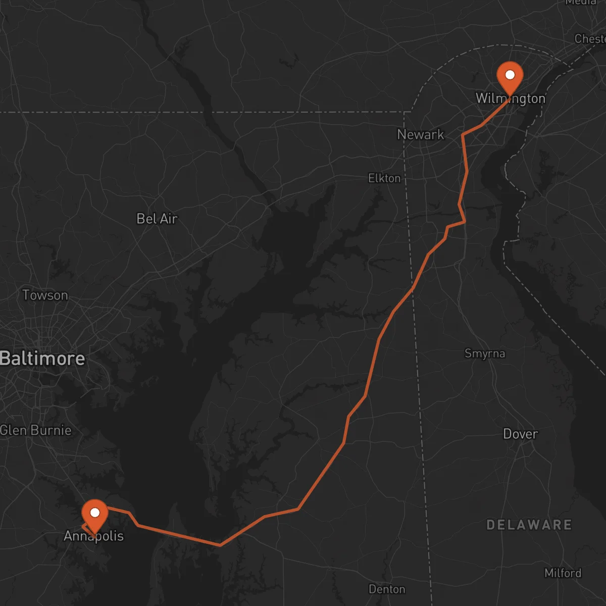 Ruta Annapolis - Wilmington