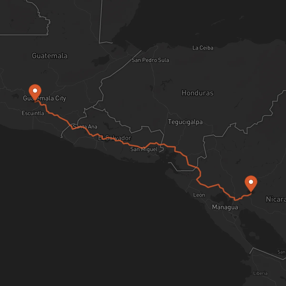 Ruta Antigua Guatemala - Boaco