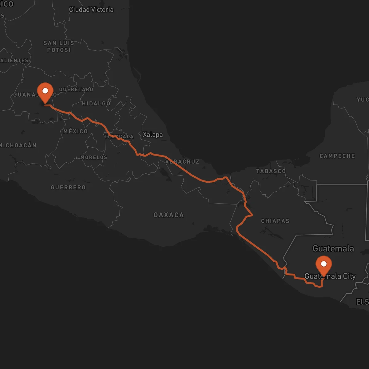 Ruta Antigua Guatemala - Celaya