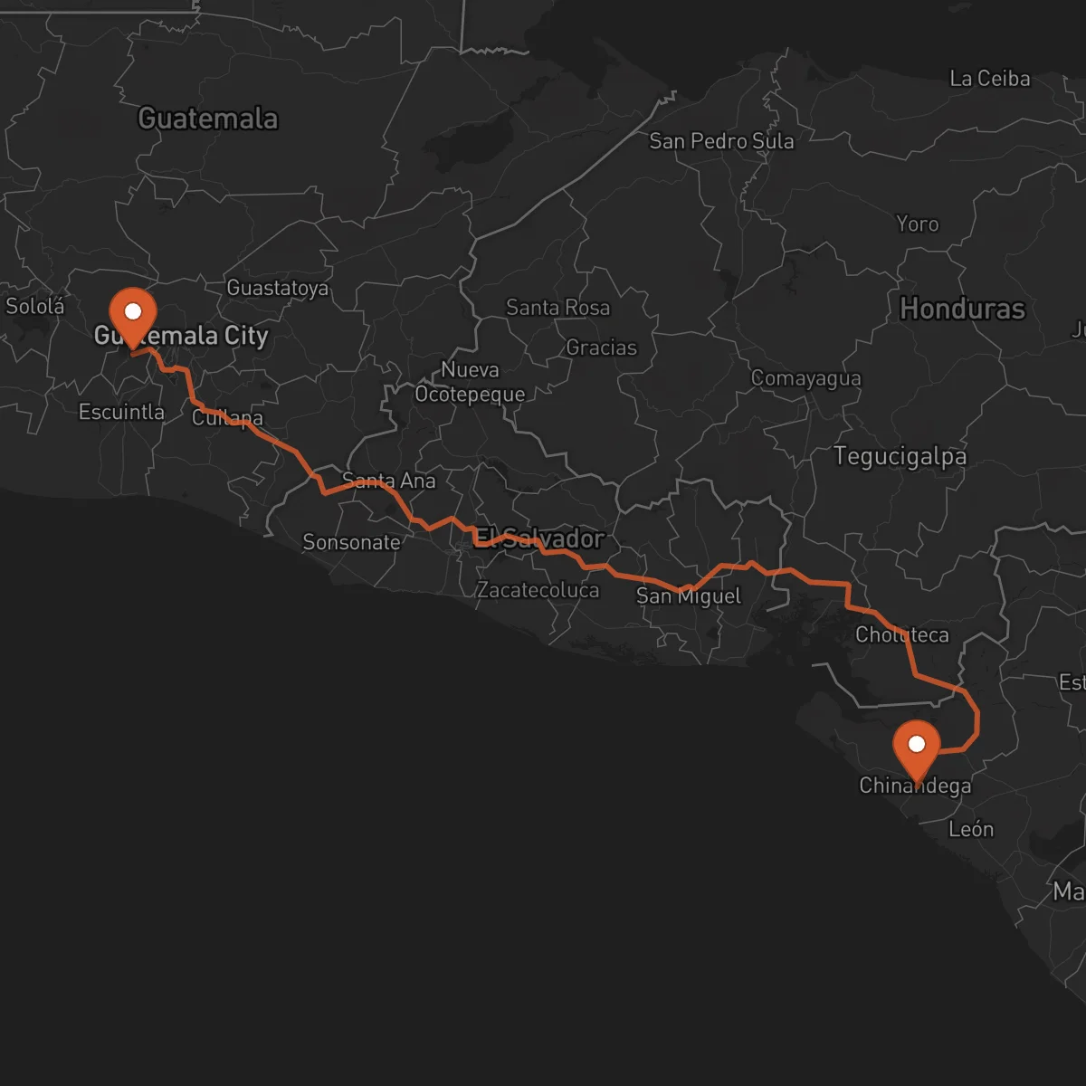 Ruta Antigua Guatemala - Chinandega