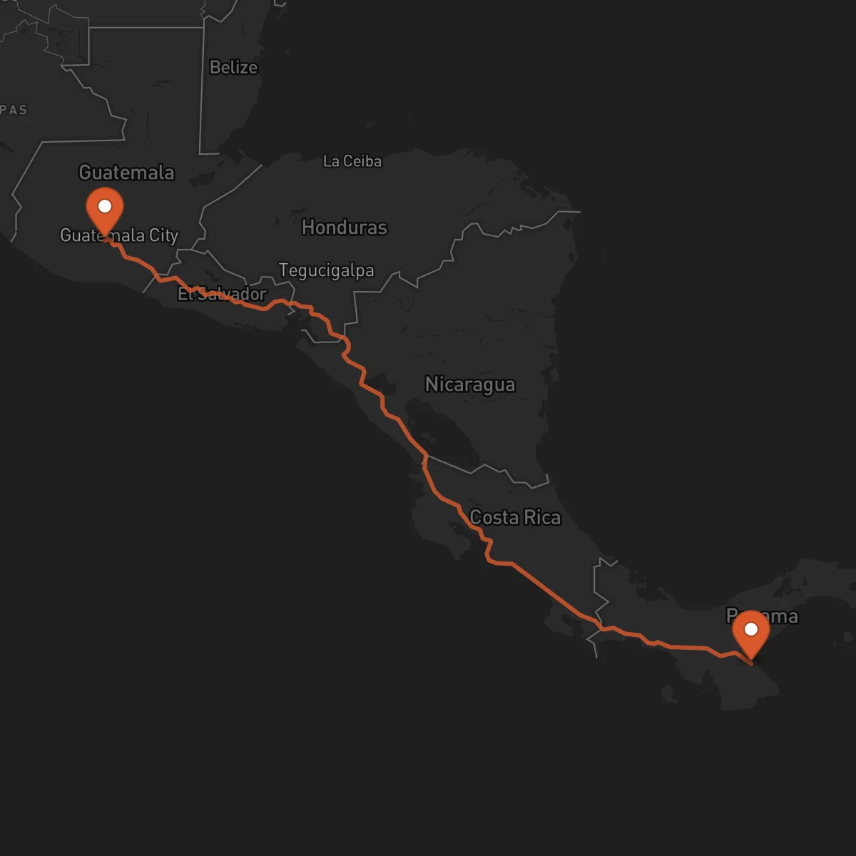 Ruta Antigua Guatemala - Chitré