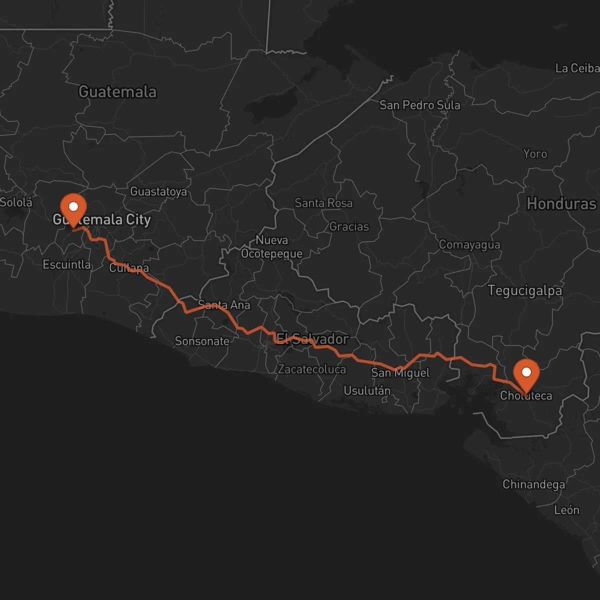 Ruta Antigua Guatemala - Choluteca