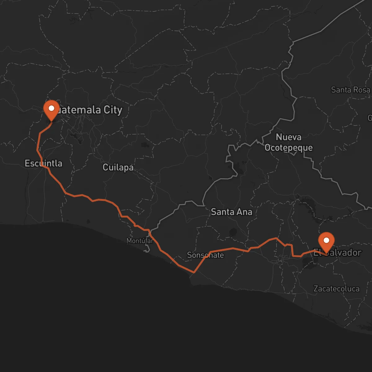 Ruta Antigua Guatemala - Cojutepeque