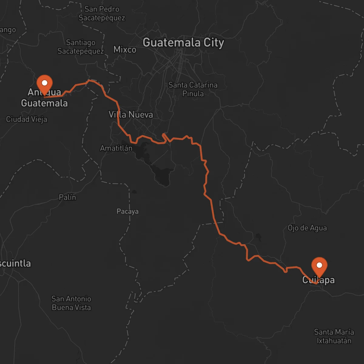 Ruta Antigua Guatemala - Cuilapa