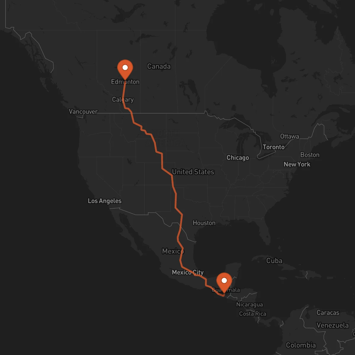 Ruta Antigua Guatemala - Edmonton