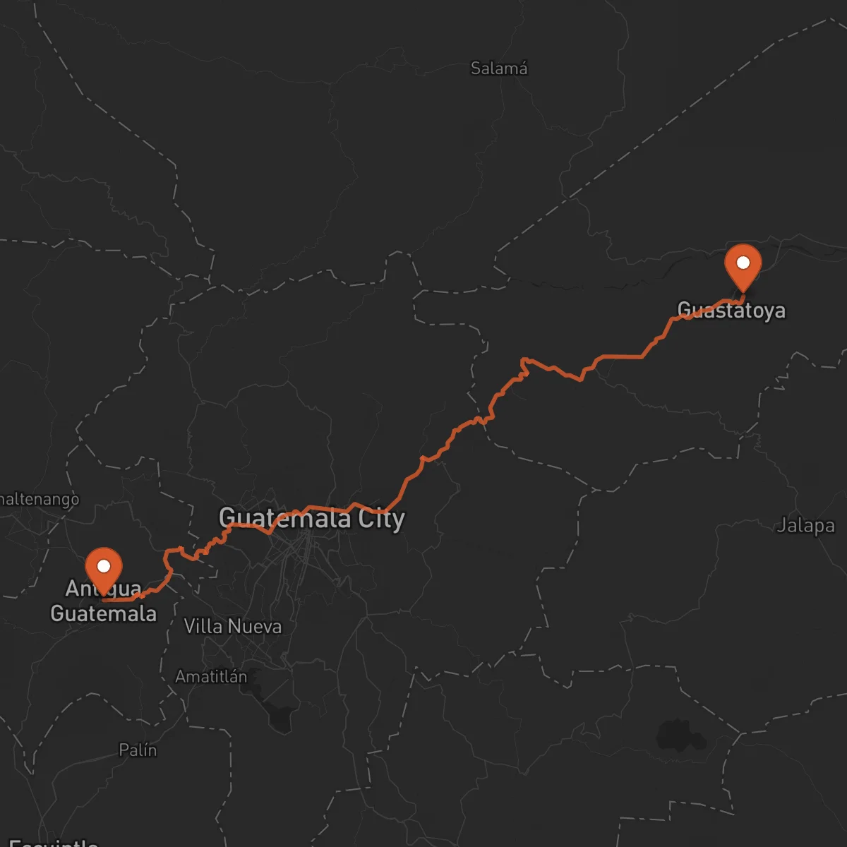 Ruta Guastatoya - Antigua Guatemala