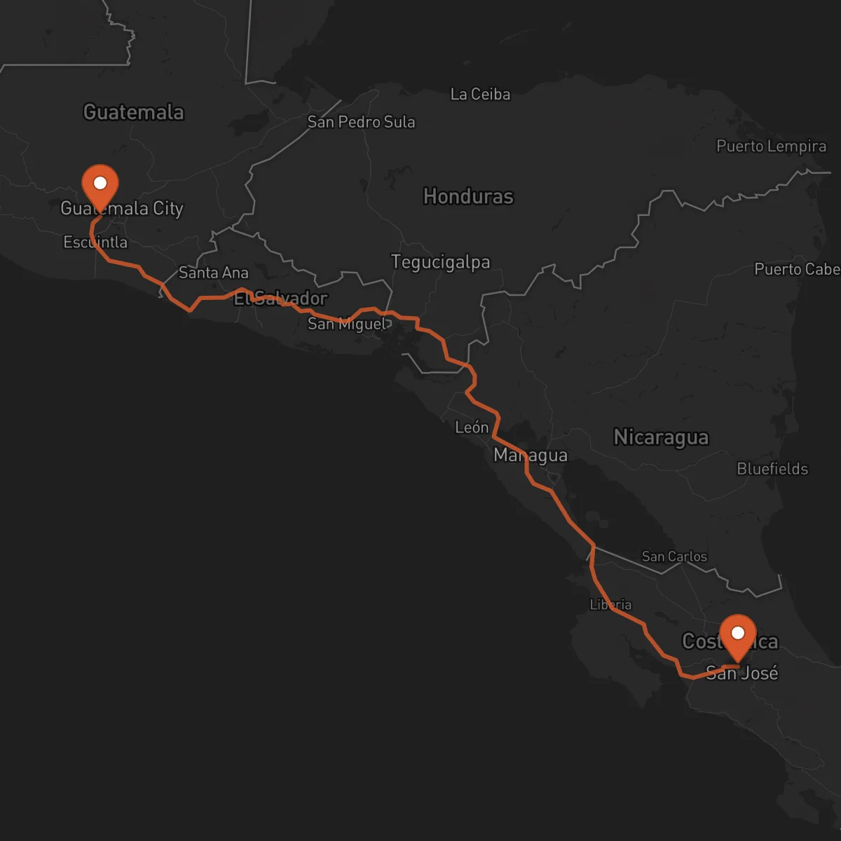 Ruta Heredia - Antígua Guatemala