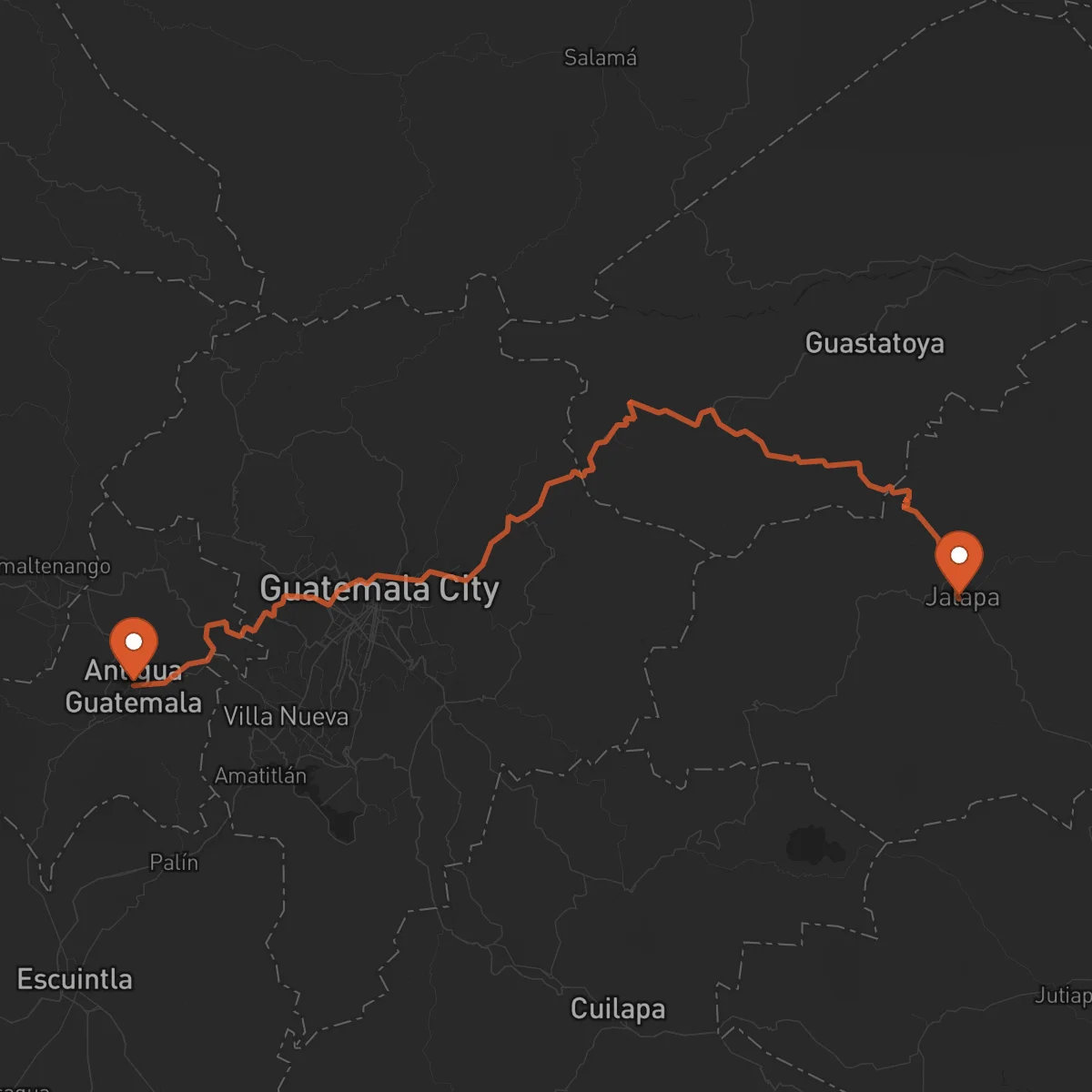 Ruta Jalapa - Antigua Guatemala