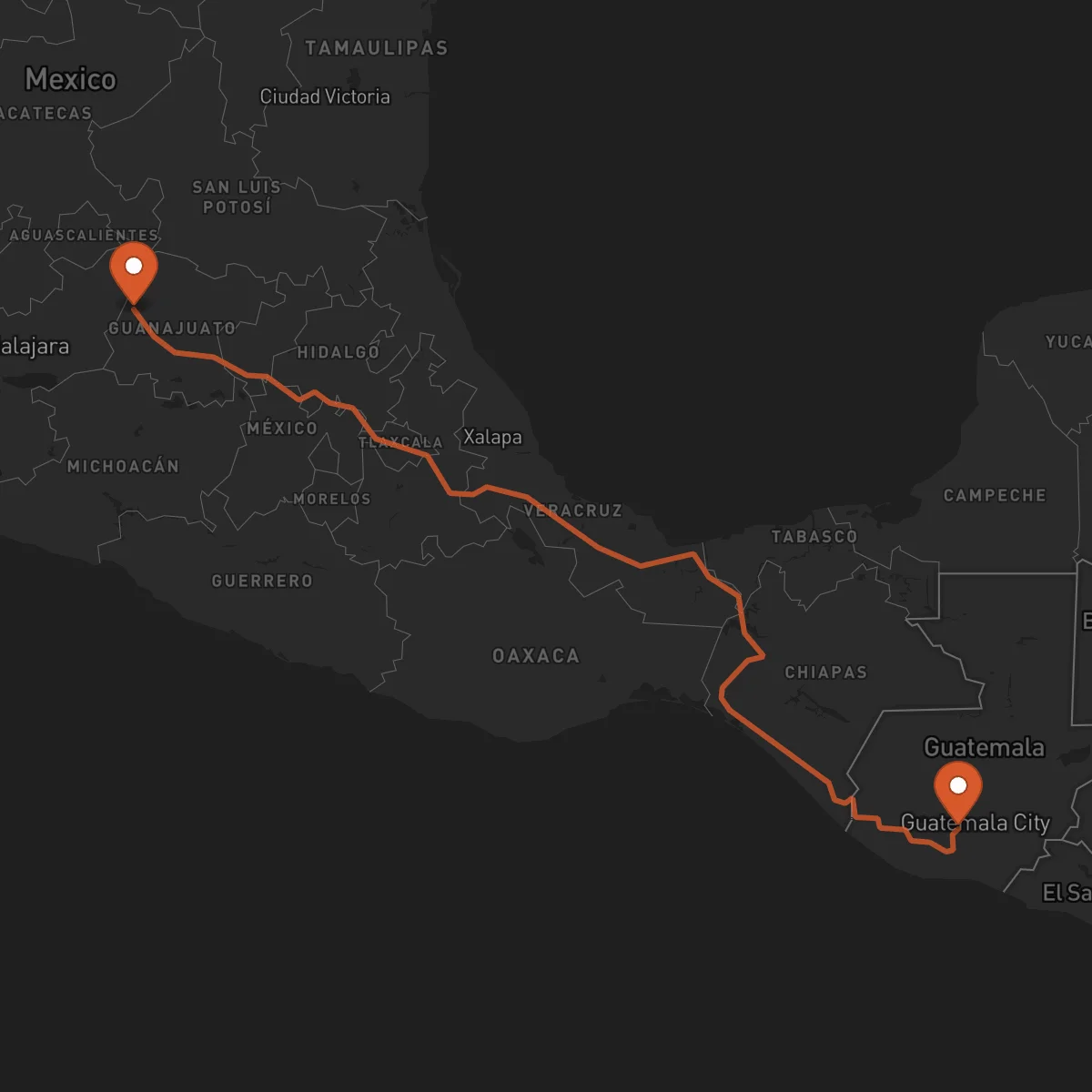 Ruta León Guanajuato - Antigua Guatemala