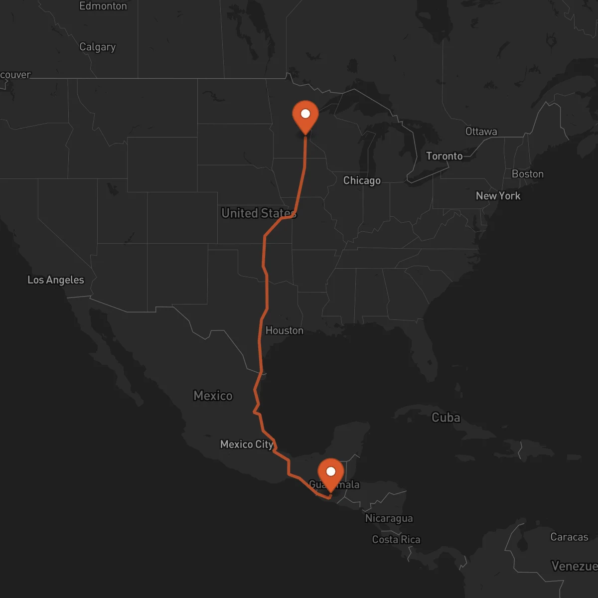 Ruta Minneapolis - Antigua Guatemala